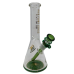 High Point Glass - 10" Decaled Base Beaker With Colored Downsteam & Clip