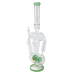High Point Glass - 18.5" Quad-Honeycomb & Spiral Multi Perc Recycler Water Pipe Rig - [WPA297]