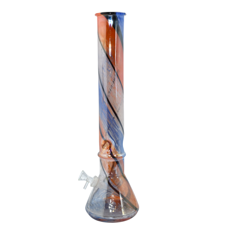 18" Large Frosted Flask Soft Glass Water Pipe – Glass on Glass