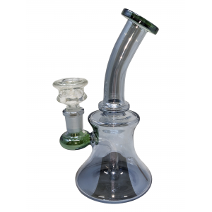 6" Mini Pinched Base Heavy Fumed Water Pipe Rig - [IK-1]