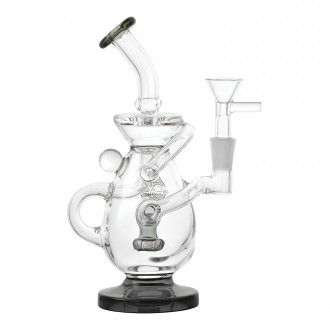 On Point Glass - 6.5" Double Recycler Water Pipe