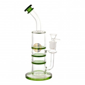 On Point Glass - 10" Tripple HoneyComb Perc Water Pipe
