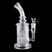On Point Glass 10-Inch Sand Blasted Art Water Pipe with Shower Perc