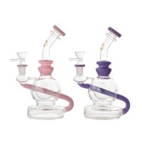 On Point Glass - 8" Inline Ball Recycler Water Pipe