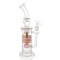 On Point Glass - 11" Multi Disk Incycler / Recycler Combo Water Pipe