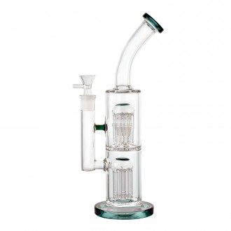 On Point Glass - 12" Double Tree Perc Water Pipe