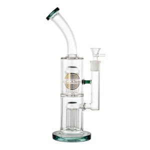 On Point Glass - 12" Double Tree Perc Water Pipe