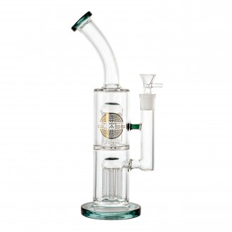 On Point Glass - 12" Double Tree Perc Water Pipe