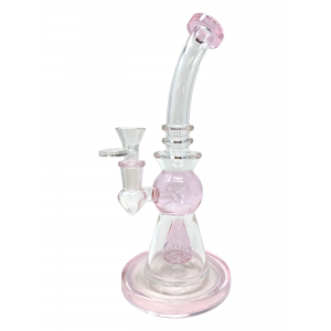 10" Bent Neck Color Ball / Perc Water Pipe [JD041]  