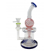 9" Color Swirl Ball Recycler Water Pipe [JD699]