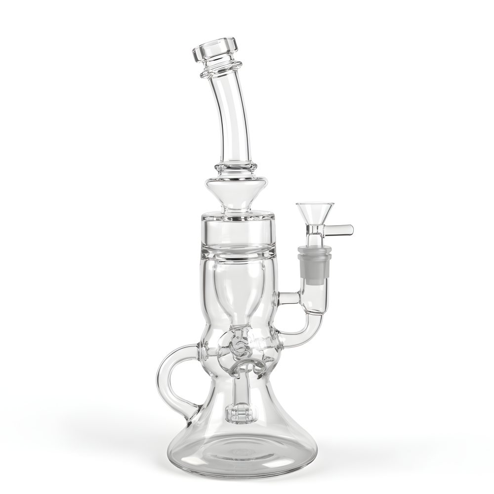 11 inch clear fab egg recycler glass water pipe