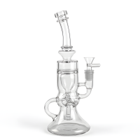 11" Clear Fab Egg Recycler Water Pipe