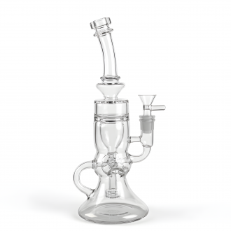 11" Clear Fab Egg Recycler Water Pipe