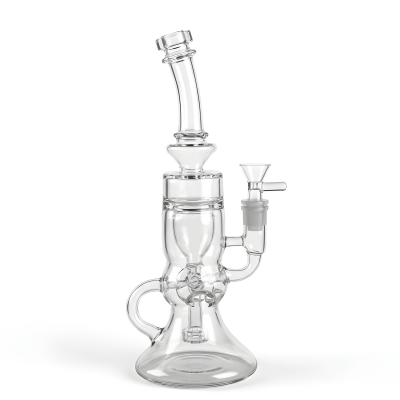 11" Clear Fab Egg Recycler Water Pipe