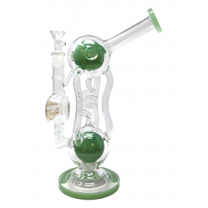 On Point Glass - 11" Double Ball Chamber Recycler [JD929]