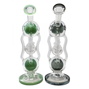 On Point Glass - 11" Double Ball Chamber Recycler [JD929]