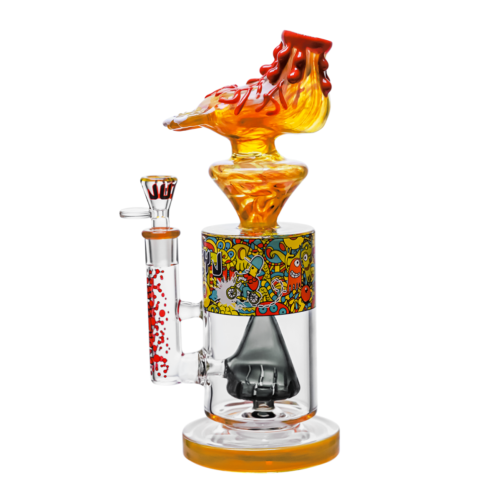 Juicy J 12 Inch Colorful Quirky Foot-Shaped Glass Water Pipe [JJ-355]