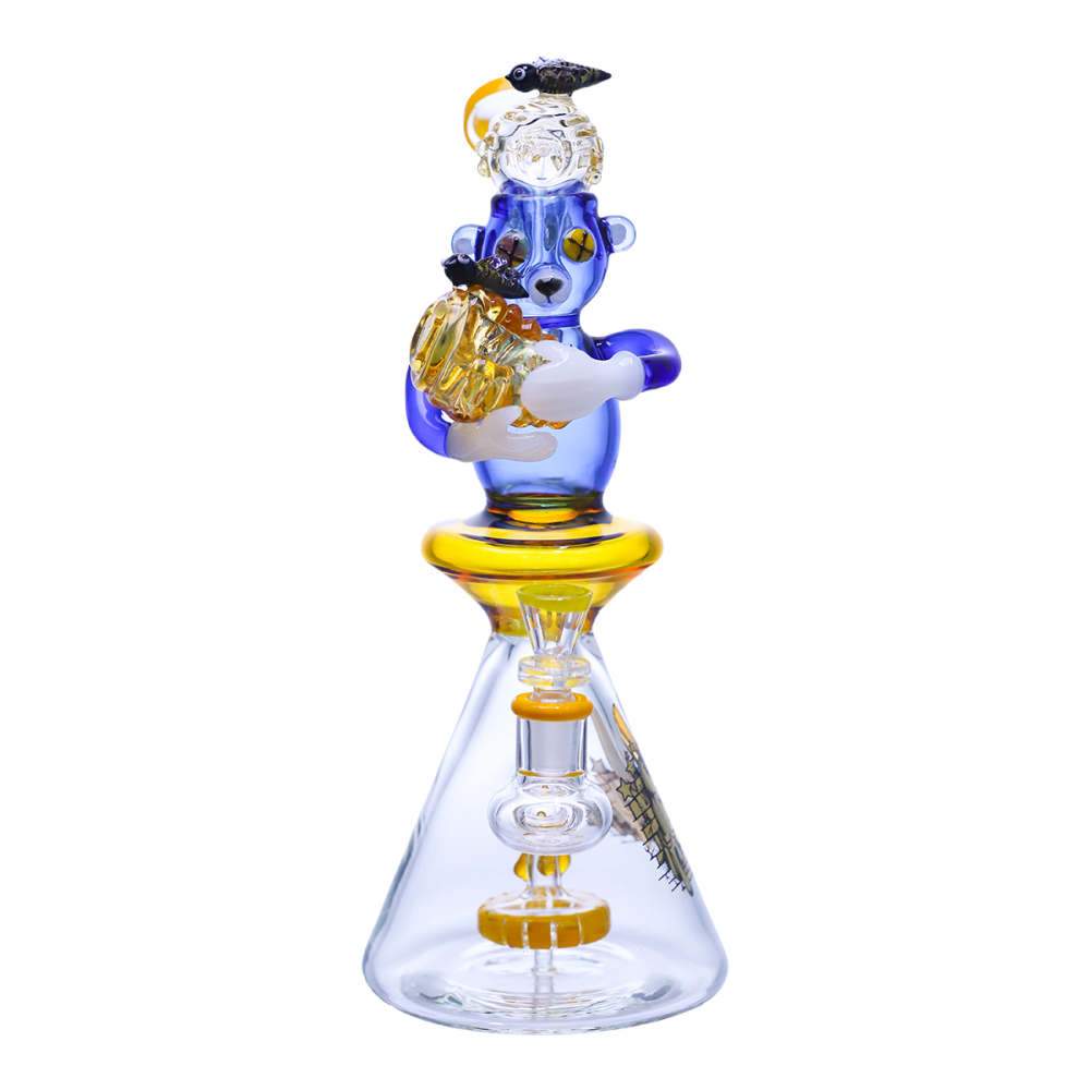 Juicy J 12 Inch Buzzed Bear’s Honey Mission Glass Water Pipe [JJ-357]