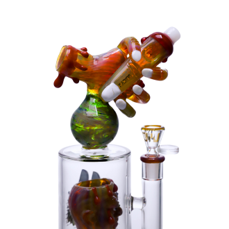 Juicy J - 10.5" Alien Caterpillar Trapped In Science Water Pipe - [JJ-361]