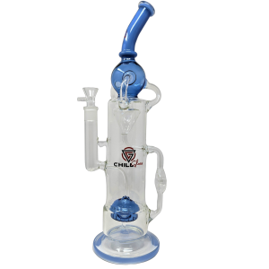 Chill Glass - 17.8" Cylinder Water Pipe 18Female - [JLA-90]