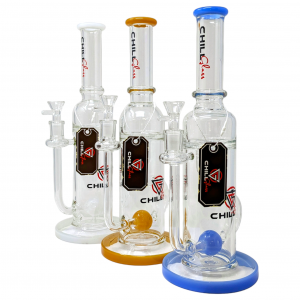 14" Chill Glass Astroid Perc Recycler Water Pipe [JLB-129]