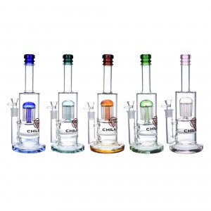 Chill Glass 13.5" Tree & Honey Comb Disk Multi Perc Water Pipe 18Female - [JLB-199]