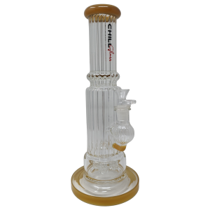 Chill Glass -13.5" 4 Shower Head Perc Water Pipe 14Female - [JLB-53]