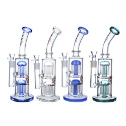 13" Chill Glass Double Tree Perc Water Pipe [JLC-119]