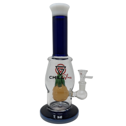 Chill Glass - 10.5" Blue Pineapple Perc Water Pipe 14Female - [JLD-130]