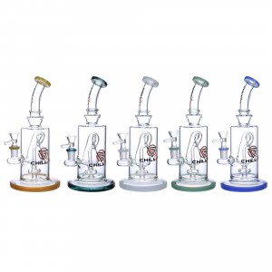 Chill Glass -10" Recycler Perc Water Pipe [JLD-149]