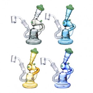 7.2" CG Chill Glass Double Recycler Water Pipe  [JLE-01]