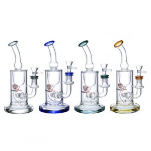 Chill Glass - 9" In-cycler Water Pipe -  [JLE-186]