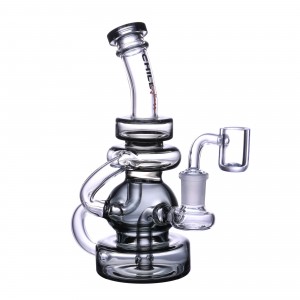 Chill Glass - 7" Recycler Rig Water Pipe 14Female [JLE-252]