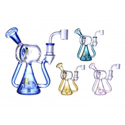 8.5" Double Handed Shower Head Perc Recycler Water Pipe