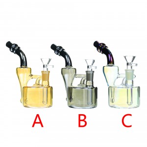 5.5" Chill Glass Recycler Electro Plated Water Pipe [JLE-98] 