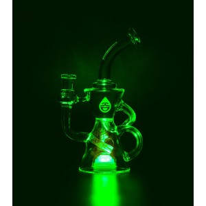 KROMEDOME Recycler Water Pipe Rig with LED Base Light - [KDLEDRIG]