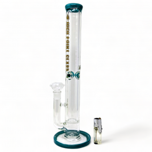 High Point Glass - 18" USA Blown 9mm W / HoneyComb Disk Cylinder Water Pipe - [L-13]