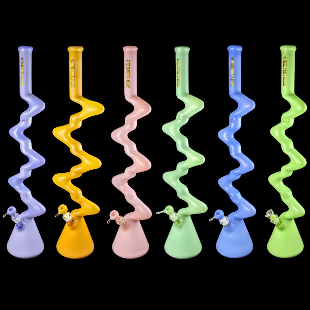 High Point Glass - 35" USA Made Monster 5-Kink Zong Beaker Water Pipe - [L-26]