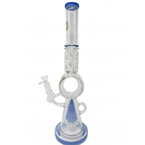 18" On Point Glass Assorted Sprinkler Cone Perc Barrel Chamber Water Pipe - [LK-17]