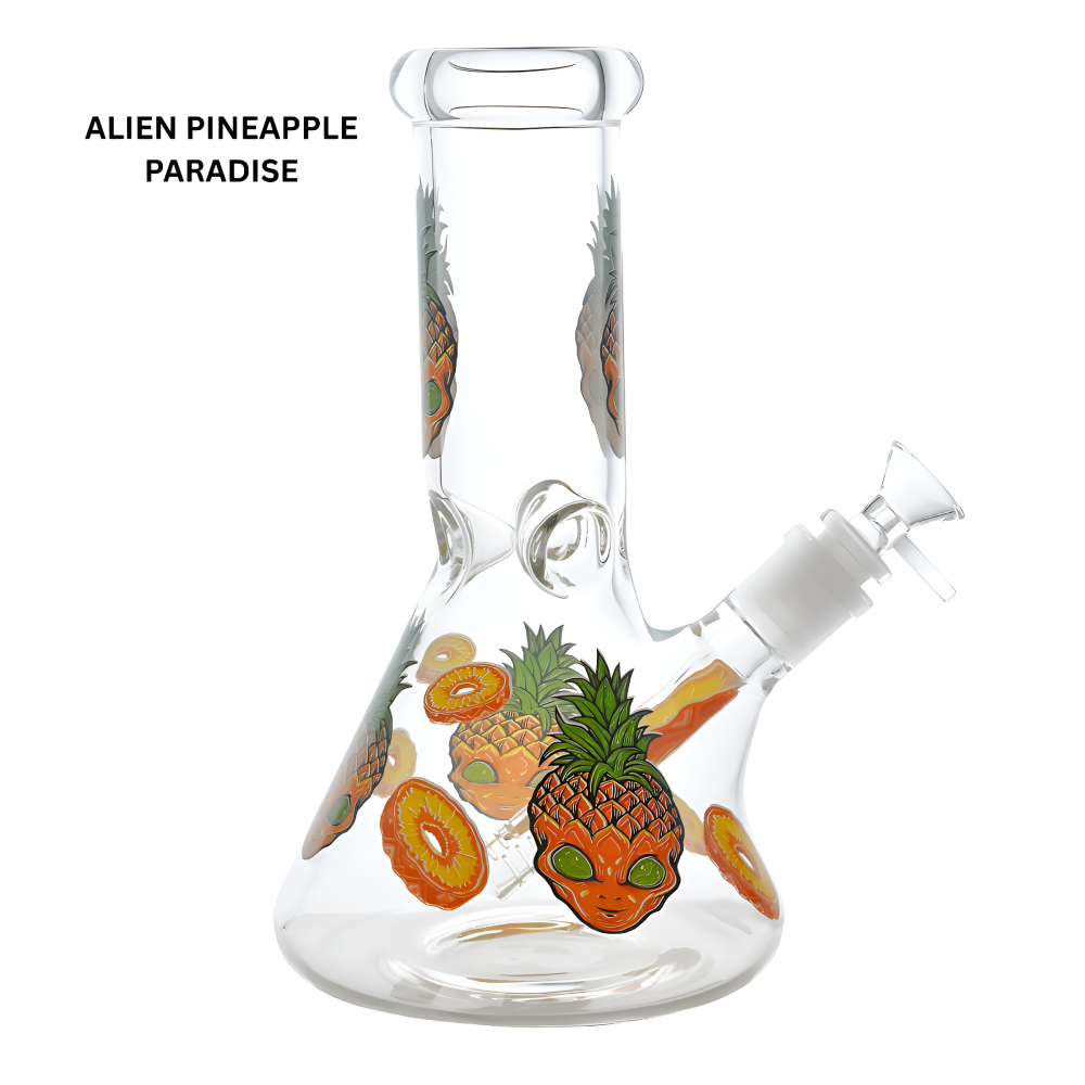 9" 5mm Thick Beaker Water Pipe – Assorted Themes