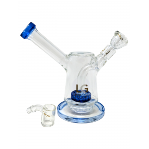 8" Loud Cloud Glass Showerhead Perc Water Pipe Rig with Bowl & Banger - [EI-106]