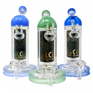 Loud Cloud - 9" Molecular Illustrations Art W/ Matric Perc Water Pipe - [EI-127]