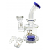 7" Loud Cloud Glass Slyme Accent Showerhead Perc Water Pipe with Bowl & Banger - [SE-104]