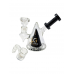 5" Loud Cloud Glass Pyramid Perc Water Pipe with Bowl & Banger - [SI-102]