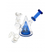 5" Loud Cloud Glass Pyramid Perc Water Pipe with Bowl & Banger - [SI-102]