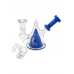 5" Loud Cloud Glass Pyramid Perc Water Pipe with Bowl & Banger - [SI-102]