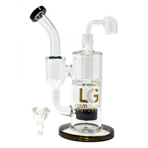 Loud Cloud - 8" Glass Shower Head Recycler Water Pipe W/ Banger - [TE-109]