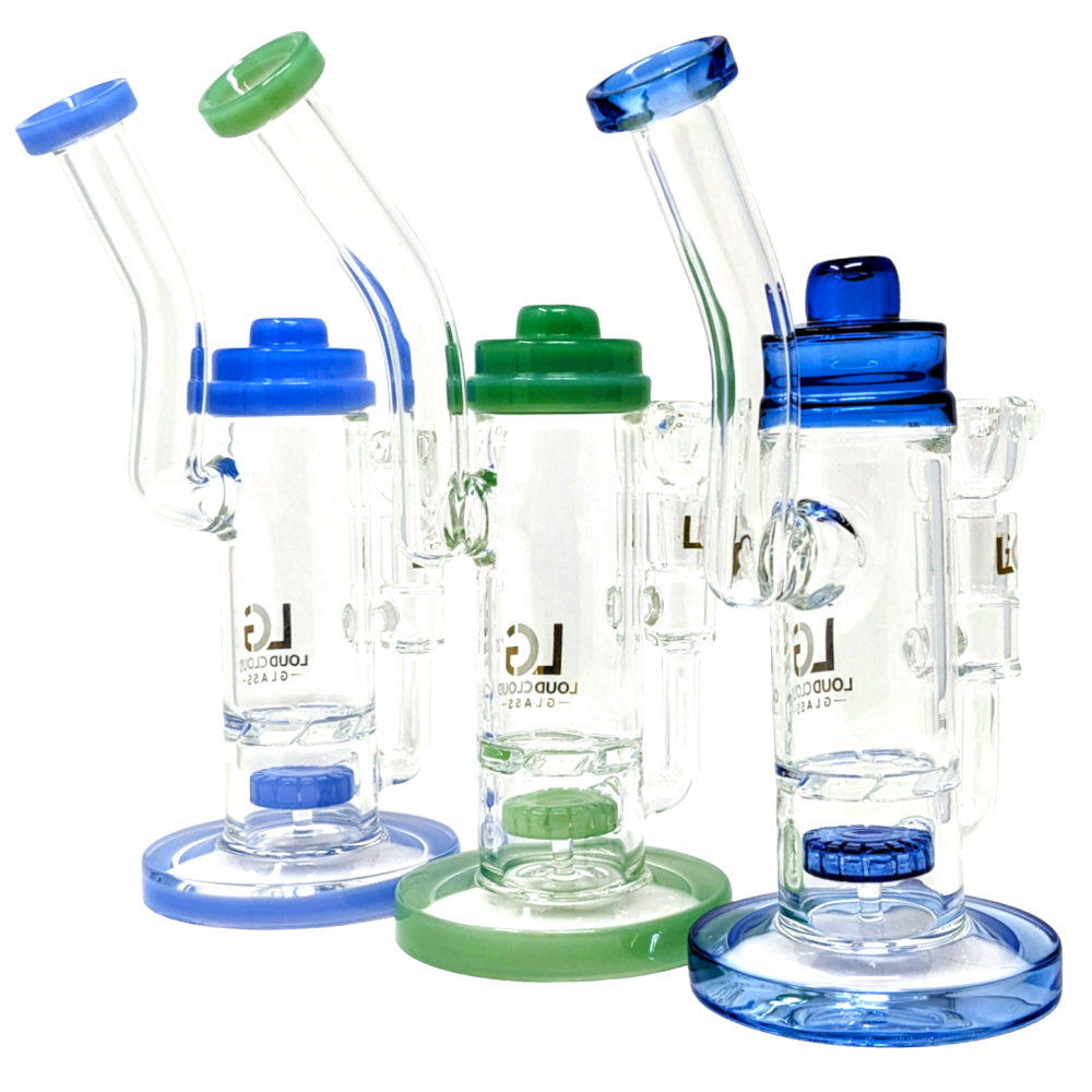 Loud Cloud - 10" Shower & Tornado Disk Perc Water Pipe [TE-126]