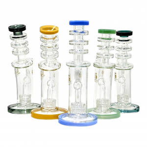 Loud Cloud - 10" Tremendous Trio Rim Neck W/ Matric Perc Water Pipe - [TE-131]