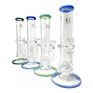 Loud Cloud - 12" Tubular Shape Ice Catcher W/ Apple Perc Water Pipe - [TW-132]